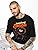 LEOTUDE Half Sleeve Oversized Cottonblend Round Neck Drop Shoulder Printed Men's T-Shirt (Color Black)