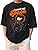 LEOTUDE Half Sleeve Oversized Cottonblend Round Neck Drop Shoulder Printed Men's T-Shirt (Color Black)